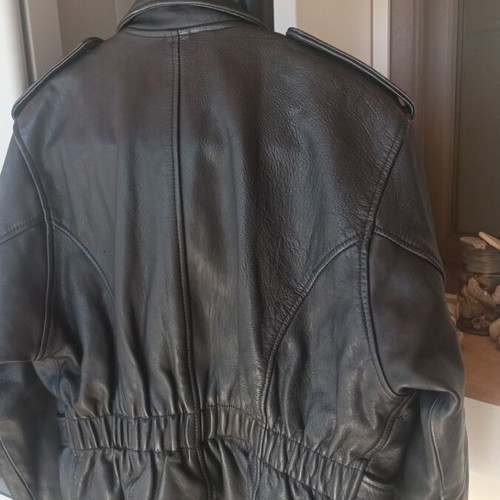 Μπουφάν Hidesign από δέρμα M μεταχειρισμένο, μαύρο, oversized