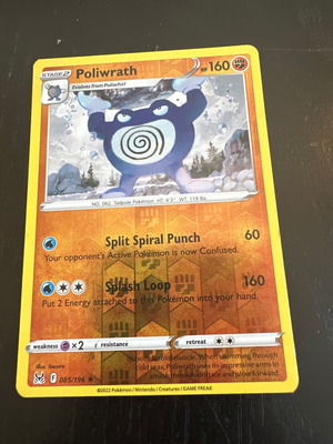Poliwrath reverse holo Pokémon κάρτα Stage 2 μεταχειρισμένη