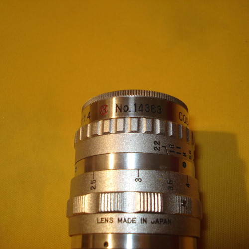 CosmicarTelevision Lens 25Mm 1:1.4 like new, made in Japan