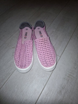 Γυναικεία sneakers 38 ροζ σαν καινούργια, υφασμάτινα πλεκτά see-through