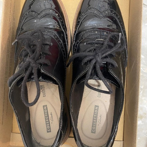 Clarks leather shoes used, size 37, black