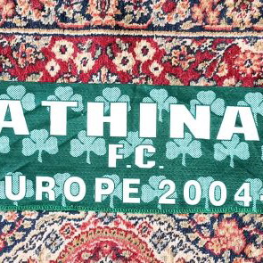 Panathinaikos double-sided scarf used, Champions League 2004-05