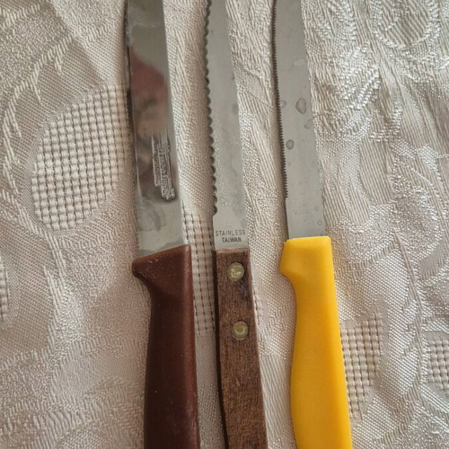 Knives used, set of 3 pieces