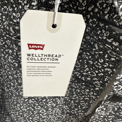 Levi's jacket size M new, crop thin denim, black and white