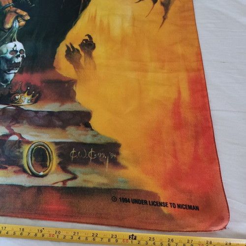 Manowar Vintage Collectible Fabric Poster used, Rock Heavy Metal 105x75 cm