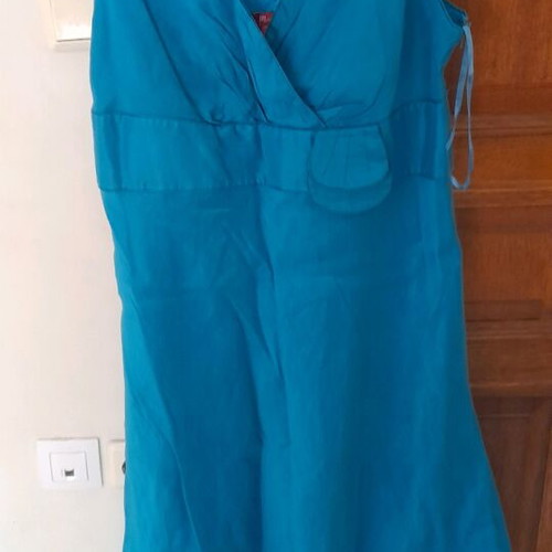Monsoon sleeveless dress turquoise 4XL 48 like new