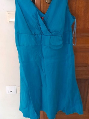 Monsoon sleeveless dress turquoise 4XL 48 like new
