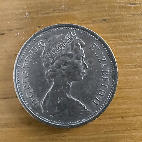 Collectible coins from England used, 9 different pieces