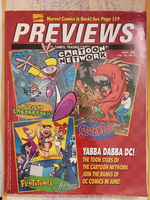 Previews April 97 comic catalog used, English