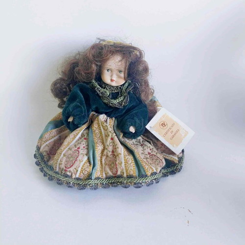 Capodimonte porcelain doll used, Italian vintage collectible