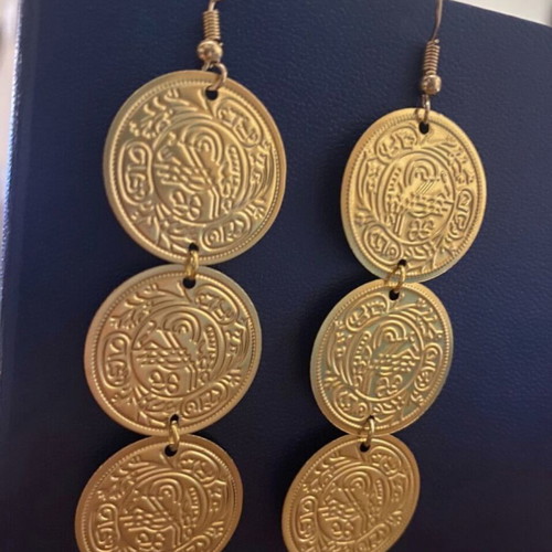 Handmade Earrings with Traditional Coins