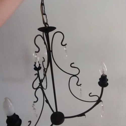 Vintage ceiling pendant light with decorative crystals like new