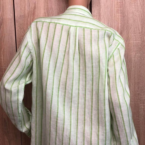 Oxford Company shirt new, size M, white and green linen