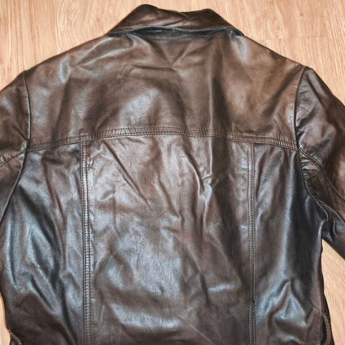 Fredrikson Jyväskylä Vintage Genuine Leather Jacket Dark Brown EU 36 like new