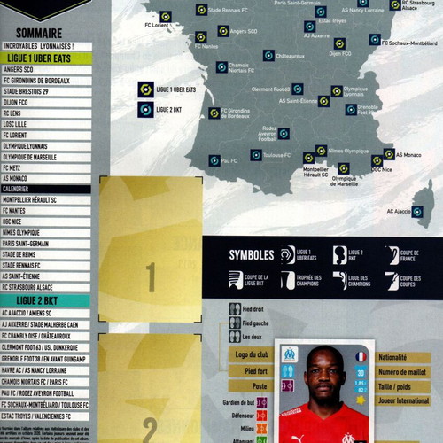 Panini Foot Official Sticker 2020/2021 new Ligue 1 album