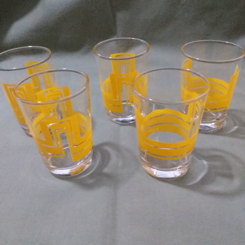 Vintage retsina glasses used, pack of 5