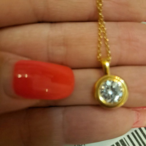 Silver necklace gold plated Gregio new