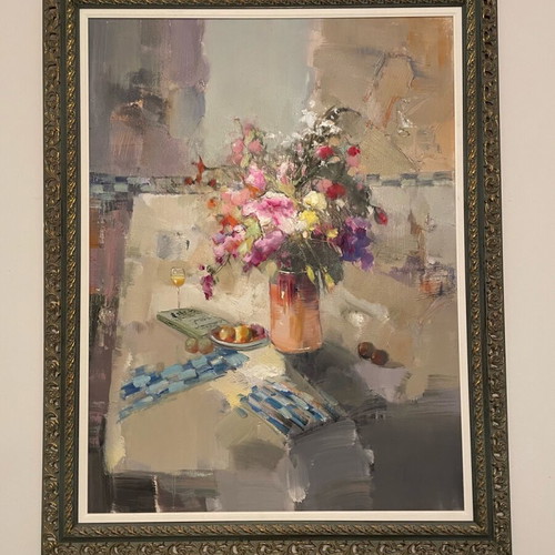 Oil painting by European artist like new with handmade frame