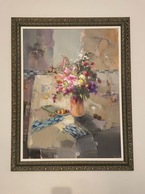 Oil painting by European artist like new with handmade frame