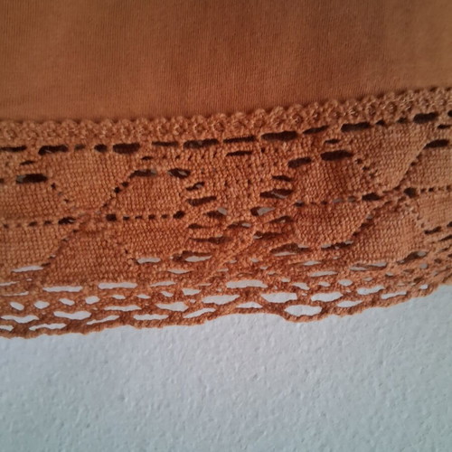 Zara girls' set used, brown and orange blouse with shorts