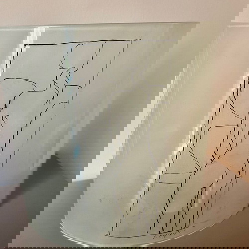 Moralis silk screen printing on curved glass like new with signature