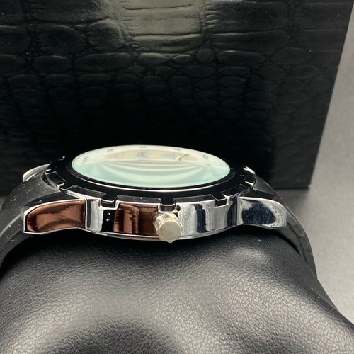 Lacoste men's watch like new with black silicone strap