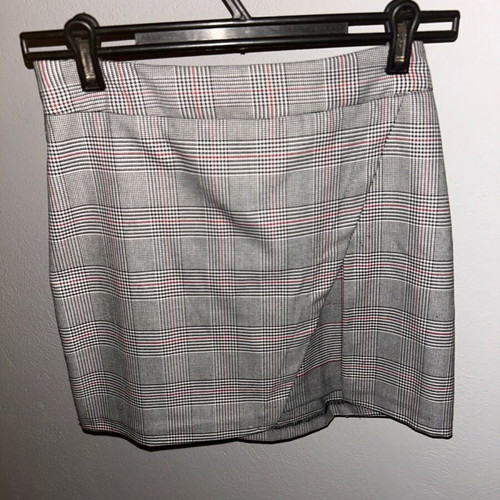 Checked skirt new, gray, size S