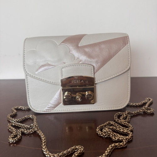 Furla Metropolis white crossbody bag limited edition