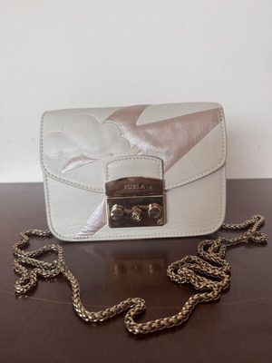 Furla Metropolis white crossbody bag limited edition