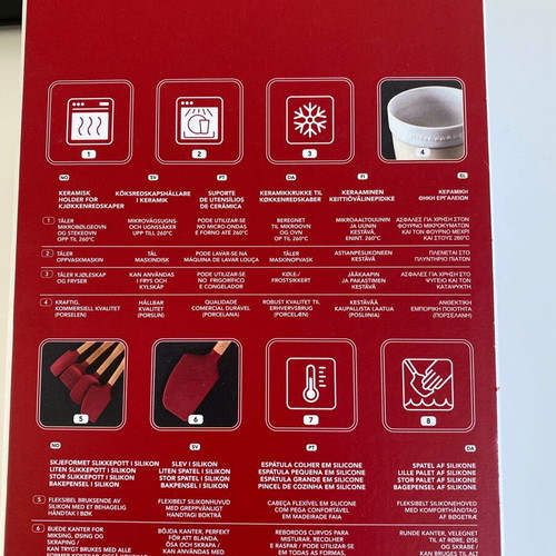 KitchenAid kitchen tools silicone set with ceramic holder, 5 pieces new