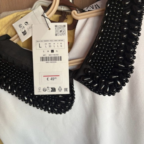 Zara dress new with pearl collar, -  26,00 - Vendora.gr