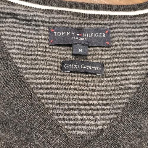 Tommy Hilfiger cotton cashmere sweater vest grey medium like new