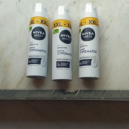 NIVEA Sensitive Shaving Foam 0% Alcohol pack of 3 new