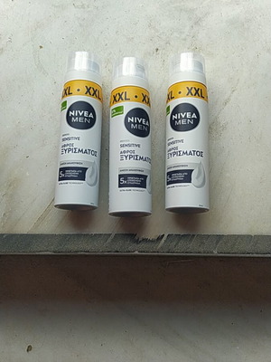 NIVEA Sensitive Shaving Foam 0% Alcohol pack of 3 new