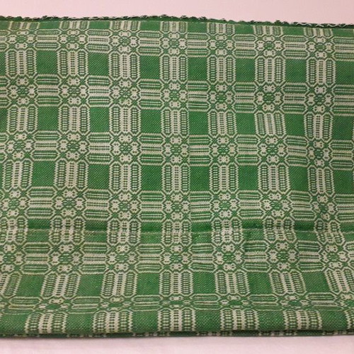 Woven loom blanket green all-wool new