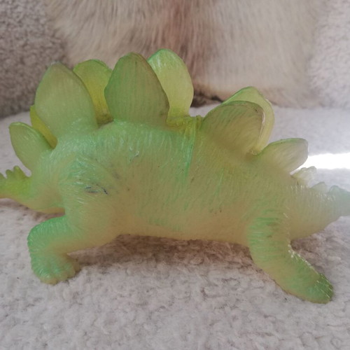 Dinosaur vintage collectible glow in the dark toy used