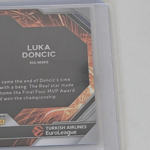 Luka Doncic Real Madrid Panini Prizm Fireworks card numbered 25