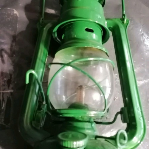 Vintage storm lantern used, restored from 1970