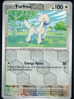 Furfrou Pokemon TCG κάρτα 051/064 καινούργια συλλεκτική