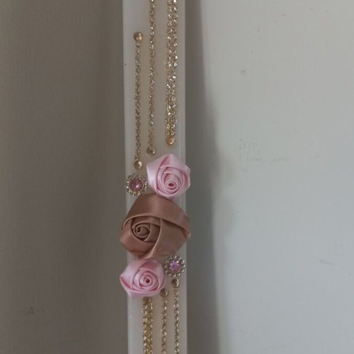 Handmade Easter candle new 35×3 cm