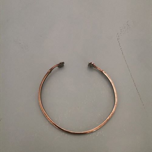 Bracelet handcuff used, brass with some wear