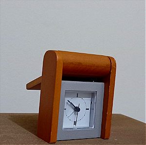 επιτραπέζιο ρολόι ξύλινο χειροποίητο