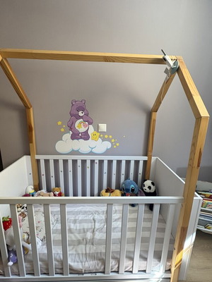 Pinette Baby Cot with Mattress like new