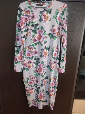 Zara midi dress with flowers like new, multicolored