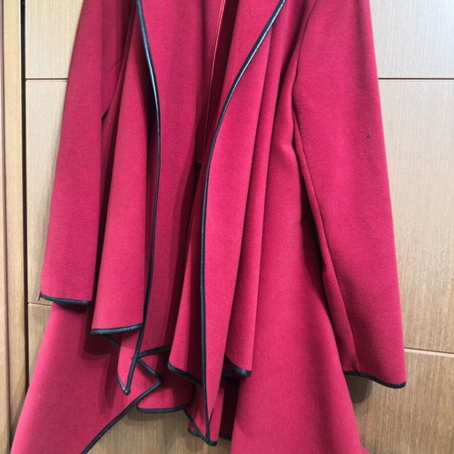 Red woolen hemcoat new XL