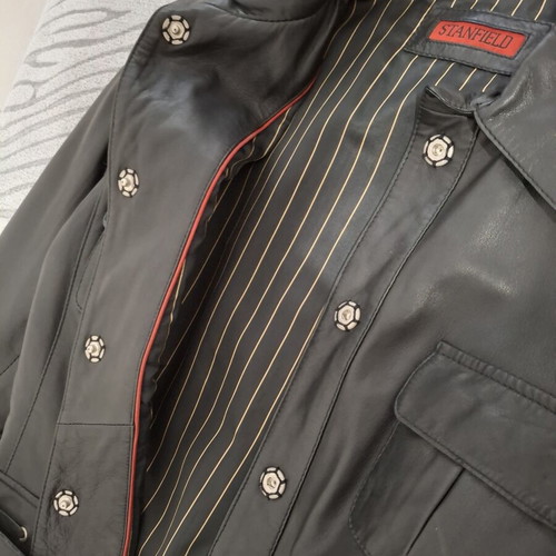 Stanfield leather jacket, black, size XL