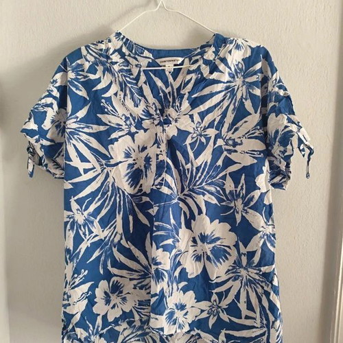 Counterparts women's cotton shirt XL like new, white and blue