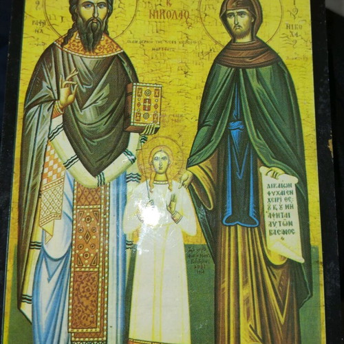 Christian icon Saint Raphael Nicholas and Irene like new