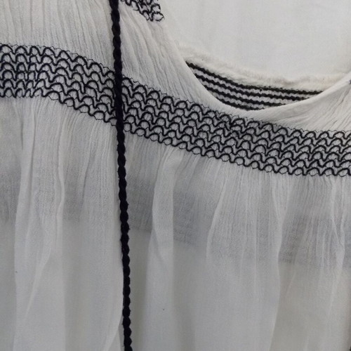 Bershka women's summer blouse used, black and white, size S
