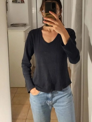 Street One long-sleeve blouse used, size M, black